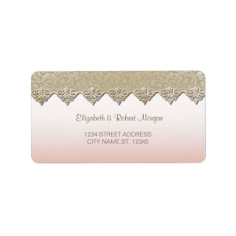 Elegant Chic Damask Wedding Label