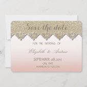 Elegant Chic Damask Wedding Save the date (Voorkant)