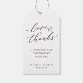 Elegant chic dank u bruiloft gunst Labels Cadeaulabel (Voorkant)