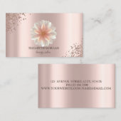 Elegant Chic Diamonds Lotus Roos Gold Beauty Salon Visitekaartje (Voorkant / Achterkant)