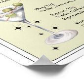 Elegant Chic Dirty Martini Bar Sign Poster (Hoek)