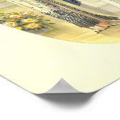 Elegant Chic Edwardiaans Frans Mode Bord Poster (Hoek)