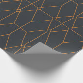 Elegant, chic, eenvoudig, luxe lijnpatroonkunst cadeaupapier (Hoek)