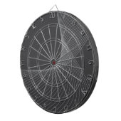 Elegant, chic, eenvoudig, modern grafisch patroon dartbord (Voorkant Rechts)