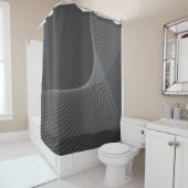 Elegant, chic, eenvoudig, modern grafisch patroon douchegordijn (In situ)