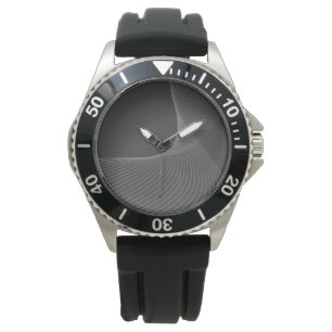 Elegant, chic, eenvoudig, modern grafisch patroon horloge