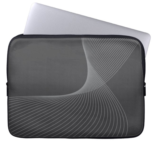 Elegant, chic, eenvoudig, modern grafisch patroon laptop sleeve (Voorkant)