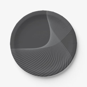 Elegant, chic, eenvoudig, modern grafisch patroon papieren bordje