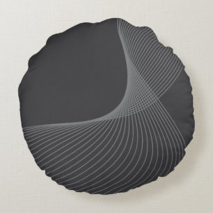 Elegant, chic, eenvoudig, modern grafisch patroon rond kussen