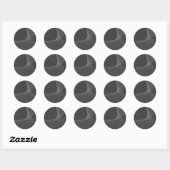 Elegant, chic, eenvoudig, modern grafisch patroon ronde sticker (Vel)