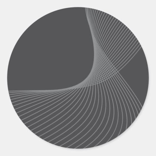 Elegant, chic, eenvoudig, modern grafisch patroon ronde sticker (Voorkant)