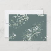 Elegant Chic Eucalyptus Botanical Sage Wedding RSVP Kaartje (Achterkant)
