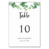 Elegant Chic Eucalyptus Sage Green trouwblad Kaart (Voorkant)