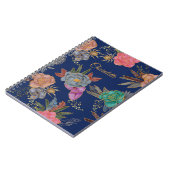 Elegant Chic Fancy Gold Foil Floral Pattern Design Notitieboek (Linkerzijde)