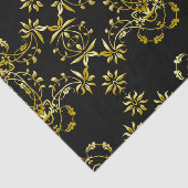 Elegant Chic Fancy Gold  Lijst op zwart Tissuepapier (Detail)