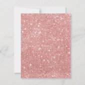 Elegant Chic Faux Glitter Roos Gold Dag Kaart (Achterkant)