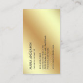 Elegant Chic Faux Gold Foil Paris Eiffel Tower Visitekaartje (Achterkant)