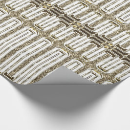 Elegant Chic Faux Gold Foil White Cadeaupapier