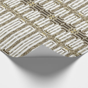Elegant Chic Faux Gold Foil White Cadeaupapier