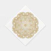 Elegant Chic Faux Gold Mandala Bloempatroon Servet (Hoek)