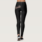 Elegant Chic Faux Roos Gold en Black Bride Leggings (Achterkant)