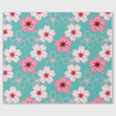 Elegant chic floral Cherry Blossom patroon Cadeaupapier (Vlak)