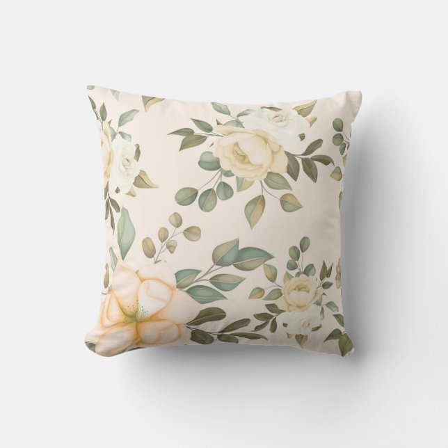 Elegant chic floral kussen (Voorkant)