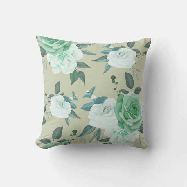 Elegant chic floral kussen (Voorkant)