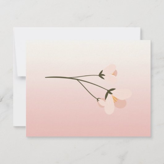 Elegant Chic Floral Rehearsal Dinner Kaart (Achterkant)