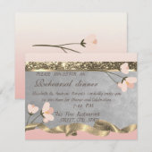 Elegant Chic Floral Rehearsal Dinner Kaart (Voorkant / Achterkant)