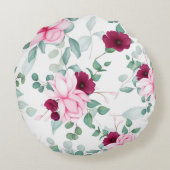 Elegant chic floral rond kussen (Achterkant)