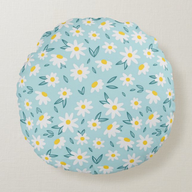 Elegant chic floral rond kussen (Voorkant)