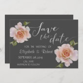 Elegant Chic Floral slaat de datum op Save The Date (Voorkant / Achterkant)