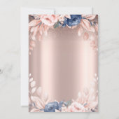 Elegant Chic Floral, String Lights 80th Birthday Kaart (Achterkant)