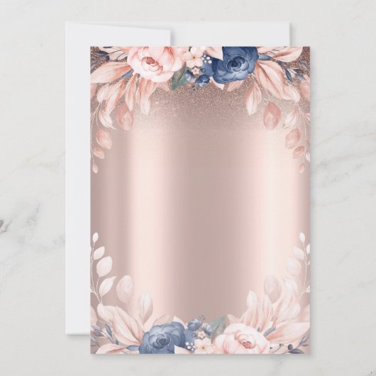 Elegant Chic Floral, String Lights 80th Birthday Kaart (Achterkant)