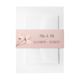 Elegant Chic Floral Uitnodigingen Wikkel