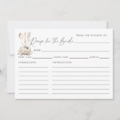 Elegant Chic Floral Utensils Recept voor de bruid (Voorkant)