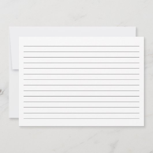 Elegant Chic Floral Utensils Recept voor de bruid (Achterkant)