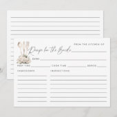 Elegant Chic Floral Utensils Recept voor de bruid (Voorkant / Achterkant)