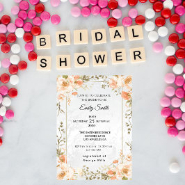 Elegant Chic Floral Waterverf Vrijgezellenfeest Kaart