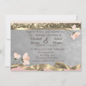 Elegant Chic Floral Wedding Invitation Kaart (Voorkant)