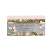 Elegant Chic Floral Wedding Label (Voorkant)