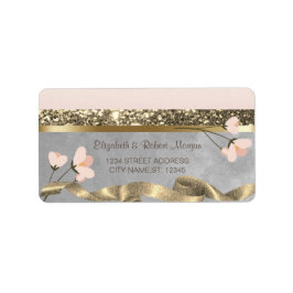 Elegant Chic Floral Wedding Label
