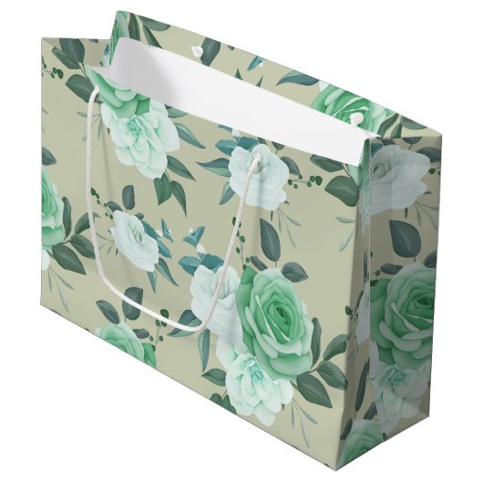 Elegant chic flower groot cadeauzakje (Voorkant Gekanteld)