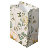Elegant chic flower medium cadeauzakje (Voorkant Gekanteld)