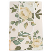 Elegant chic flower medium cadeauzakje (Achterkant)