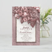 Elegant Chic Flowers Burgundy Vrijgezellenfeest Kaart (Staand voorkant)