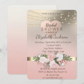 Elegant, Chic Flowers, Heart Kaart (Voorkant / Achterkant)