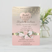 Elegant, Chic Flowers, Heart Kaart (Staand voorkant)