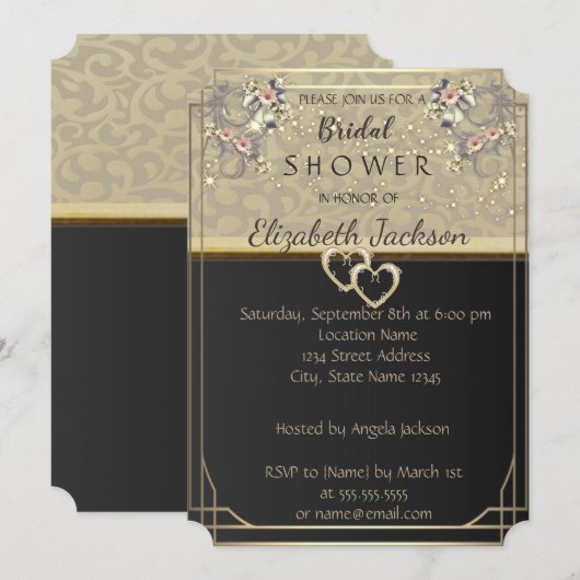 Elegant Chic Flowers Vrijgezellenfeest Kaart (Voorkant / Achterkant)